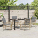 Have Spisebordssæt med pude 5 pcs Beige polyrattan
