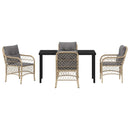 Have Spisebordssæt med pude 5 pcs Beige polyrattan