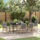 Have Spisebordssæt med pude 7 pcs Beige polyrattan