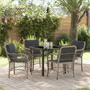 Have Spisebordssæt med pude 5 pcs Lysegrå polyrattan