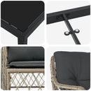 Have Spisebordssæt med pude 7 pcs Lysegrå polyrattan