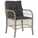 Have Spisebordssæt med pude 9 pcs Lysegrå polyrattan