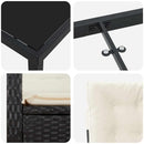 Have Spisebordssæt med pude 9 pcs Sort polyrattan