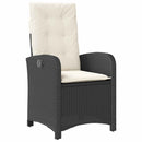Have Spisebordssæt med pude 9 pcs Sort polyrattan