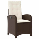 Have Spisebordssæt med pude 7 pcs Brun polyrattan