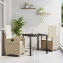 Have Spisebordssæt med pude 3 pcs Beige polyrattan