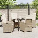 Have Spisebordssæt med pude 5 pcs Beige polyrattan