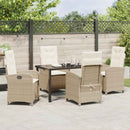 Have Spisebordssæt med pude 5 pcs Beige polyrattan