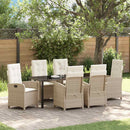 Have Spisebordssæt med pude 7 pcs Beige polyrattan