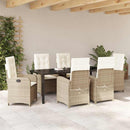 Have Spisebordssæt med pude 7 pcs Beige polyrattan
