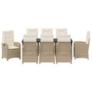 Have Spisebordssæt med pude 9 pcs Beige polyrattan