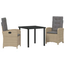 Have Spisebordssæt med pude 3 pcs Beige polyrattan