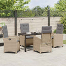 Have Spisebordssæt med pude 5 pcs Beige polyrattan