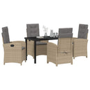 Have Spisebordssæt med pude 5 pcs Beige polyrattan