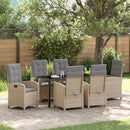Have Spisebordssæt med pude 7 pcs Beige polyrattan