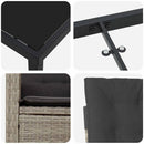 Have Spisebordssæt med pude 9 pcs Lysegrå polyrattan