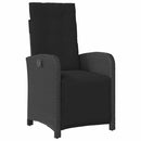 Have Spisebordssæt med pude 3 pcs Sort polyrattan