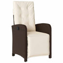 Have Spisebordssæt med pude 9 pcs Brun polyrattan