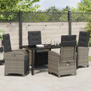 Have Spisebordssæt med pude 5 pcs Grå polyrattan