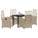Have Spisebordssæt med pude 5 pcs Beige polyrattan