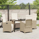 Have Spisebordssæt med pude 5 pcs Beige polyrattan