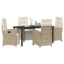 Have Spisebordssæt med pude 5 pcs Beige polyrattan