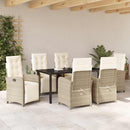 Have Spisebordssæt med pude 7 pcs Beige polyrattan