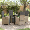 Have Spisebordssæt med pude 5 pcs Beige polyrattan