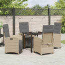 Have Spisebordssæt med pude 5 pcs Beige polyrattan