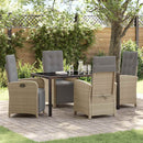 Have Spisebordssæt med pude 5 pcs Beige polyrattan