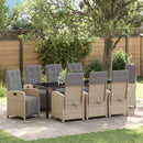 Have Spisebordssæt med pude 9 pcs Beige polyrattan