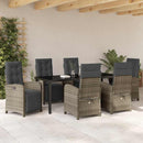 Have Spisebordssæt med pude 7 pcs Lysegrå polyrattan
