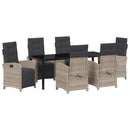 Have Spisebordssæt med pude 7 pcs Lysegrå polyrattan