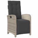 Have Spisebordssæt med pude 9 pcs Lysegrå polyrattan