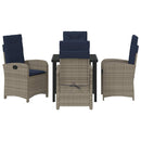 Have Spisebordssæt med pude 5 pcs Grå polyrattan