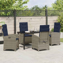 Have Spisebordssæt med pude 5 pcs Grå polyrattan
