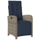 Have Spisebordssæt med pude 3 pcs Grå polyrattan