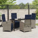 Have Spisebordssæt med pude 5 pcs Grå polyrattan