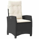 Have Spisebordssæt med pude 5 pcs Sort polyrattan