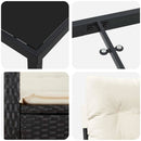Have Spisebordssæt med pude 7 pcs Sort polyrattan