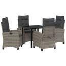 Have Spisebordssæt med pude 5 pcs Grå polyrattan