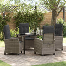 Have Spisebordssæt med pude 5 pcs Grå polyrattan