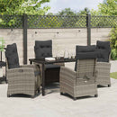 Have Spisebordssæt med pude 5 pcs Grå polyrattan