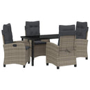Have Spisebordssæt med pude 5 pcs Grå polyrattan