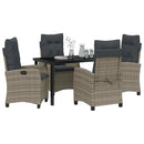 Have Spisebordssæt med pude 5 pcs Grå polyrattan