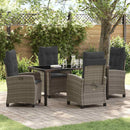 Have Spisebordssæt med pude 5 pcs Grå polyrattan