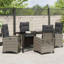 Have Spisebordssæt med pude 5 pcs Grå polyrattan
