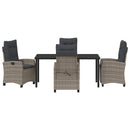 Have Spisebordssæt med pude 5 pcs Grå polyrattan