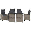 Have Spisebordssæt med pude 7 pcs Grå polyrattan