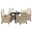 Have Spisebordssæt med pude 5 pcs Beige polyrattan